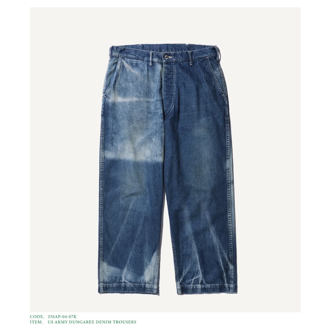 A.PRESSE 25SS US ARMY DUNGAREE DENIM TROUSERS